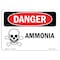 Signmission Safety Sign, OSHA Danger, 5" Height, 7" Width, Ammonia, Landscape OS-DS-D-57-L-1992 - alternate 1